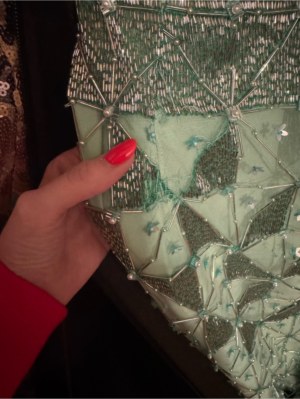 La Fuori SAPPHIRE SAGE EMBROIDERED DRESS - Picture 6 of 7